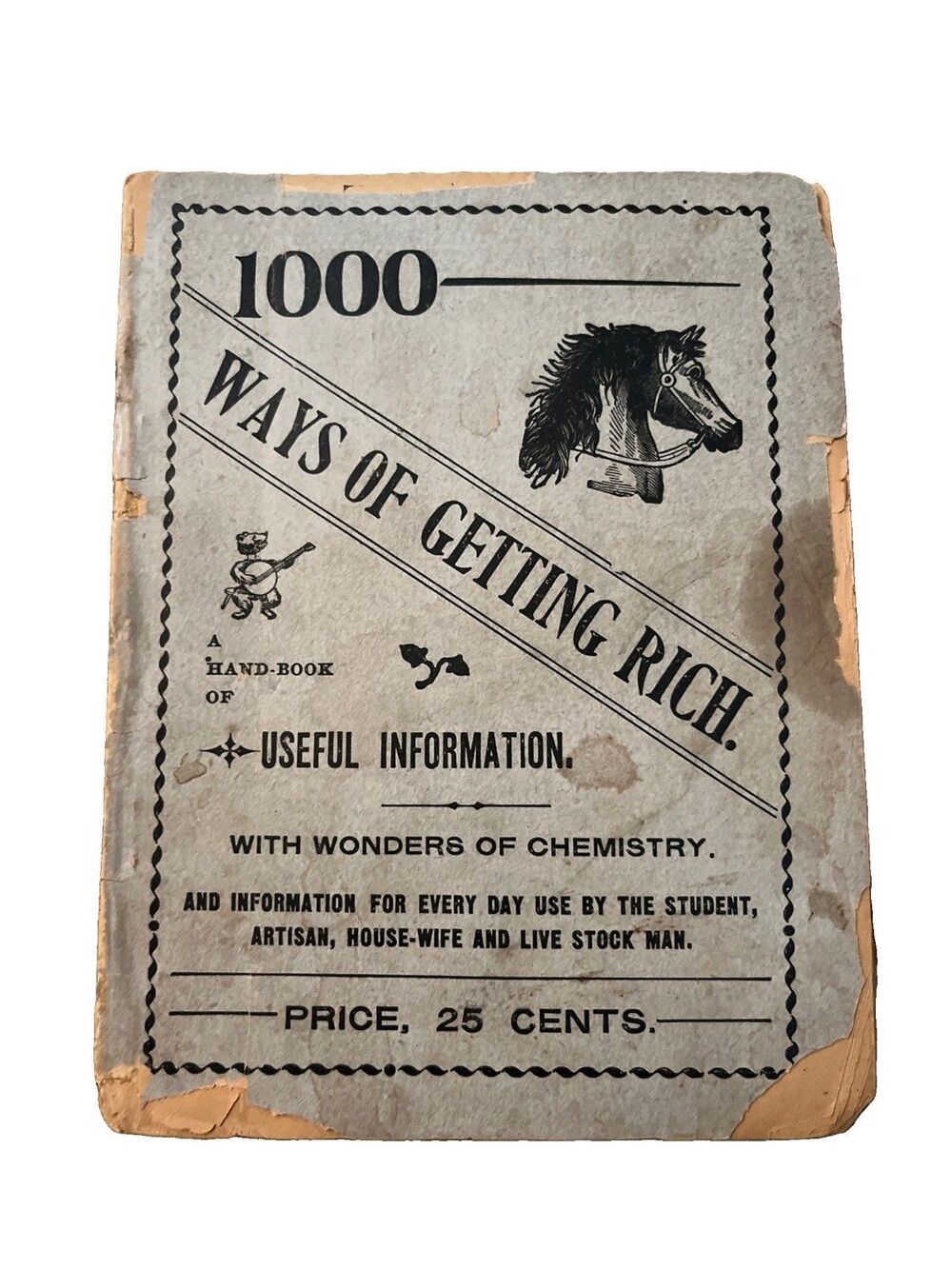 1000 Ways of Getting Rich Booklet Late 1800s Useful Information & Recipes